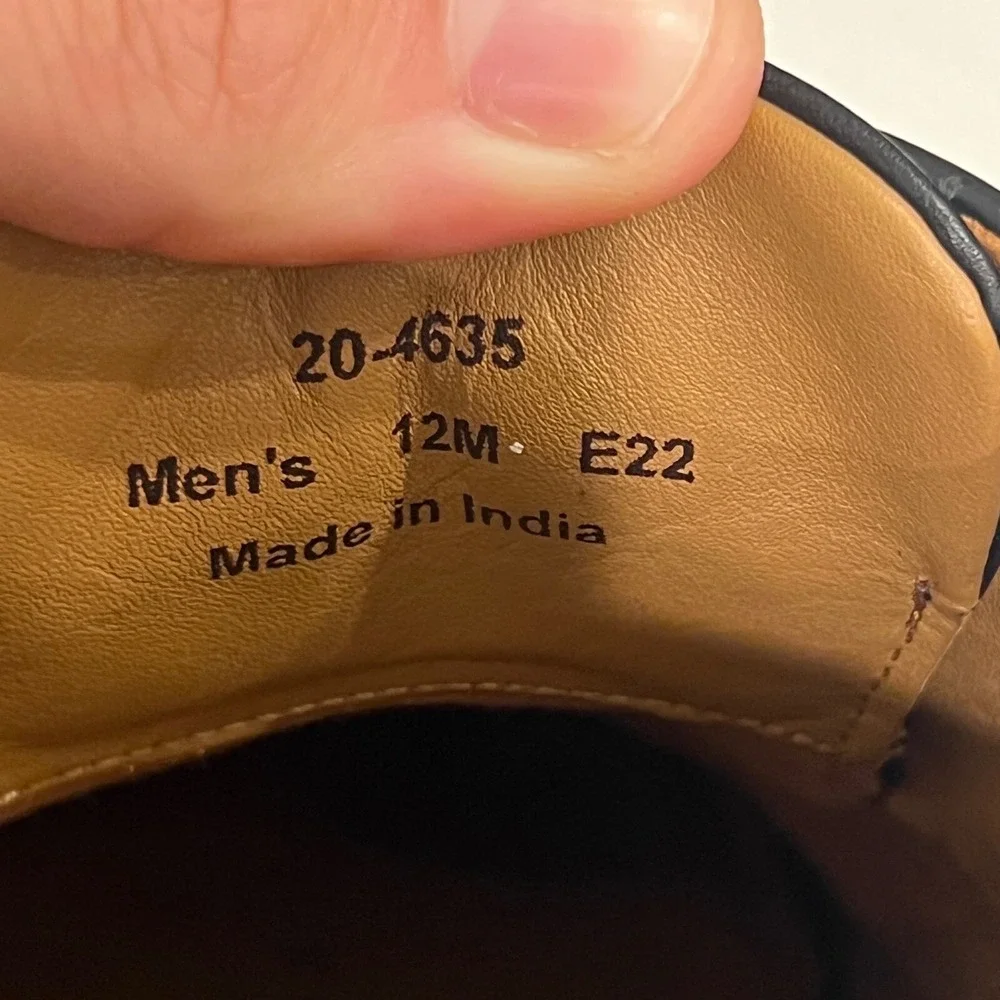 Johnston & Murphy Wingtip Oxfords Mens 12M Black Excellent Leather Dress Shoes‎